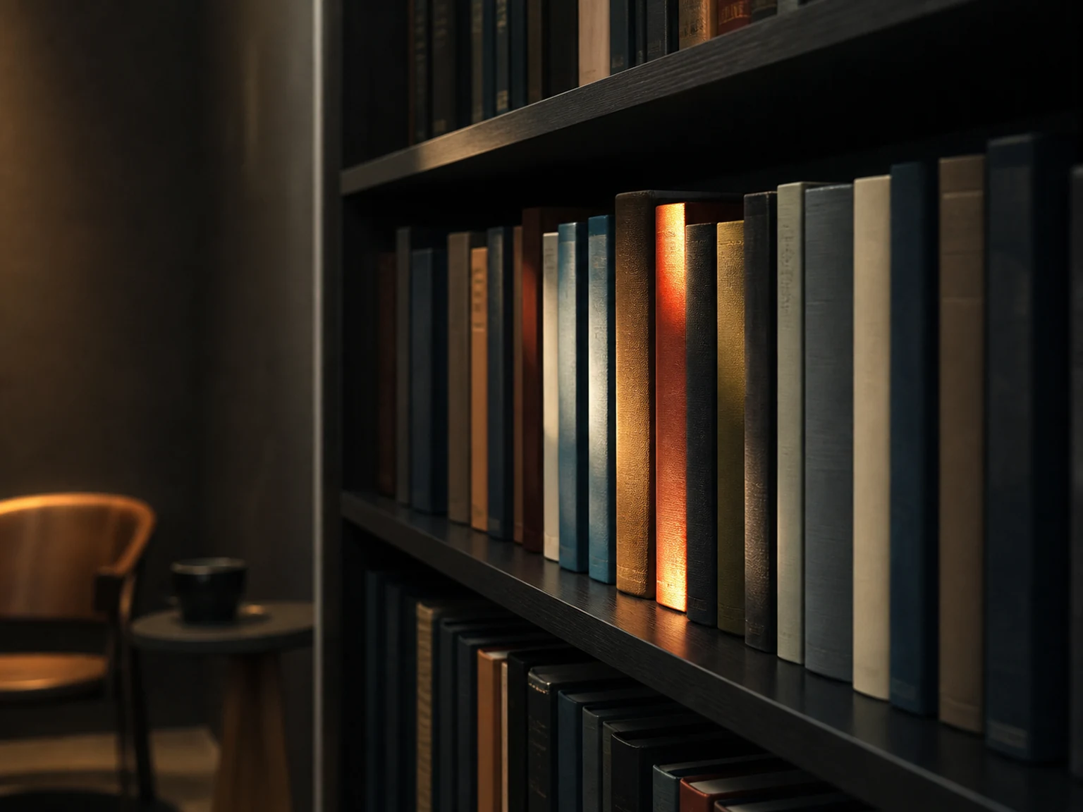 Corporate library with technical books